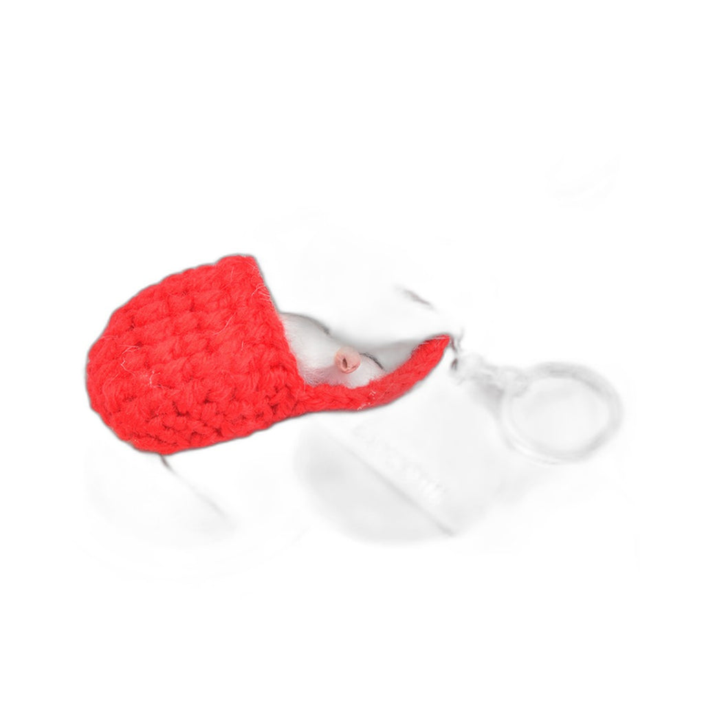 Sleepy Cat Plush Keychain Bag Pendant - Creative Design | Accessory - gules / 5cmx8cm (Amazon swatch)