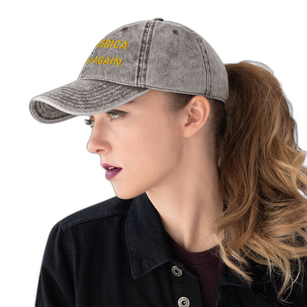 Anointed Attire MACA Vintage Christian Hat Grey - Make America Christian Again